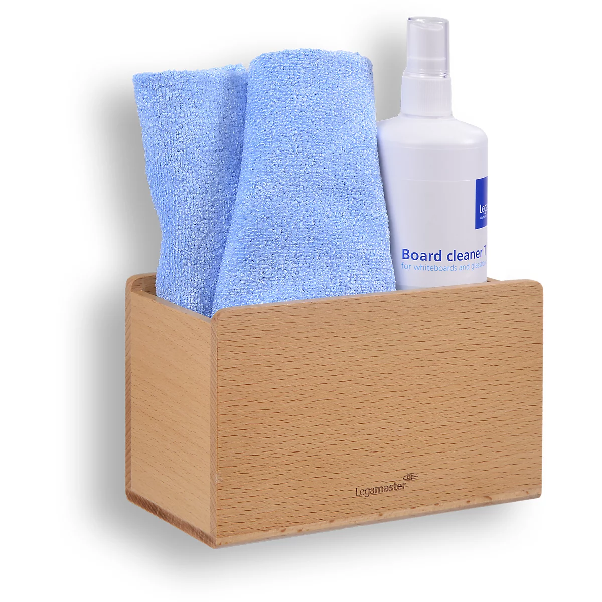 Porte-accessoires pour tableau blanc Legamaster WOODEN, magnétique, capacité de charge jusqu'à 400 g, L 150 x P 71 x H 90 mm, bois de hêtre, laqué
